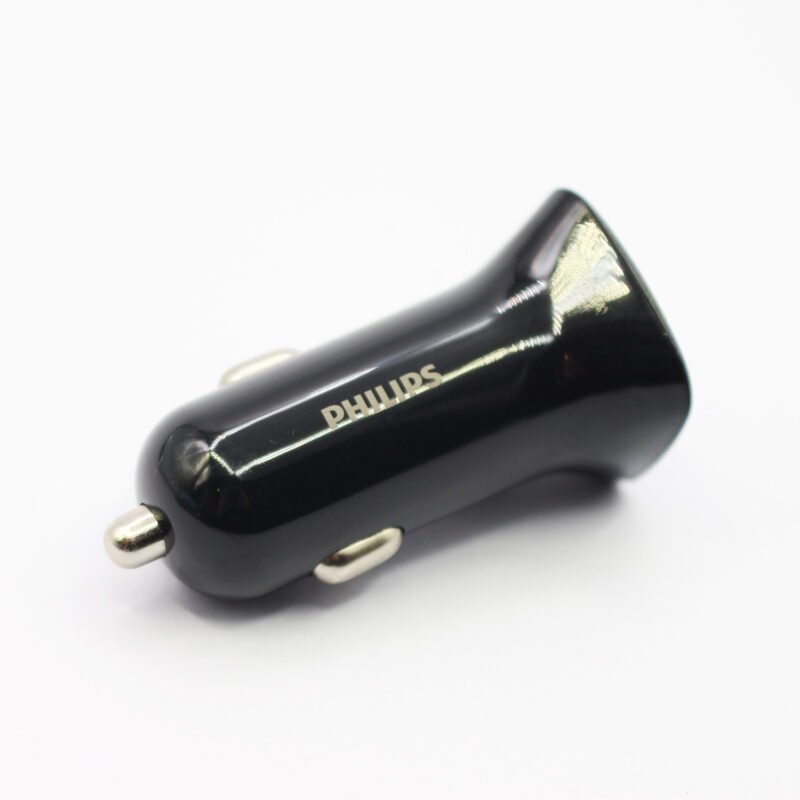 cargador philips para automovil 12v 12 watts 2 usb 2.4 amp black — vista 10