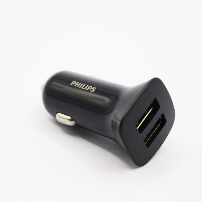 cargador philips para automovil 12v 12 watts 2 usb 2.4 amp black — vista 9
