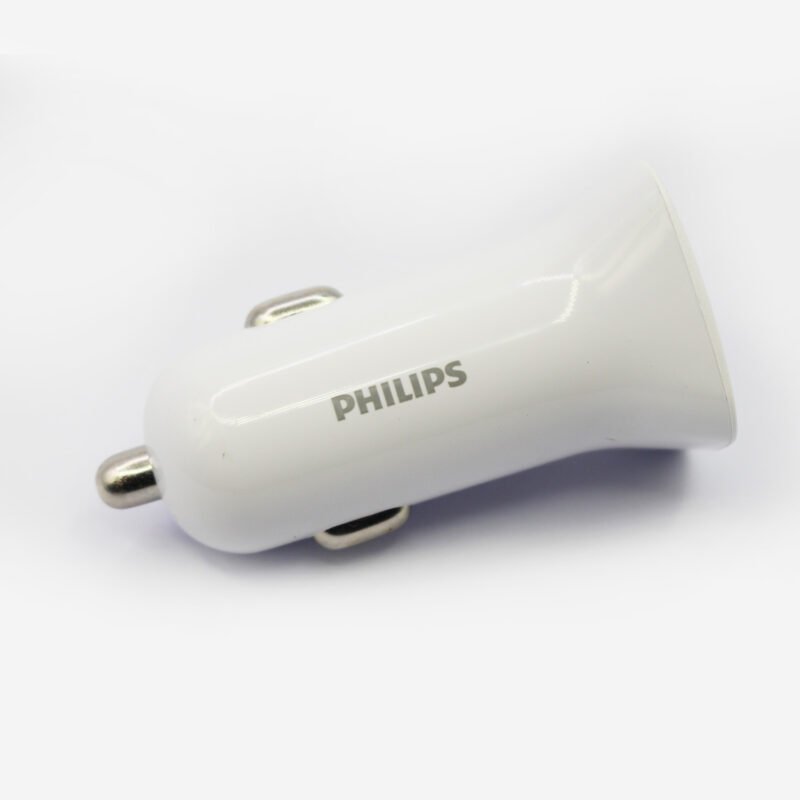 cargador philips para automovil 12v 12 watts 2 usb 2.4 amp white — vista 7