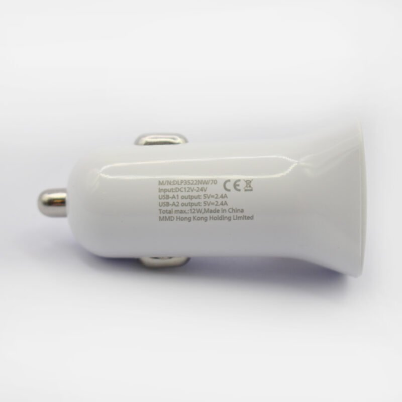 cargador philips para automovil 12v 12 watts 2 usb 2.4 amp white — vista 9