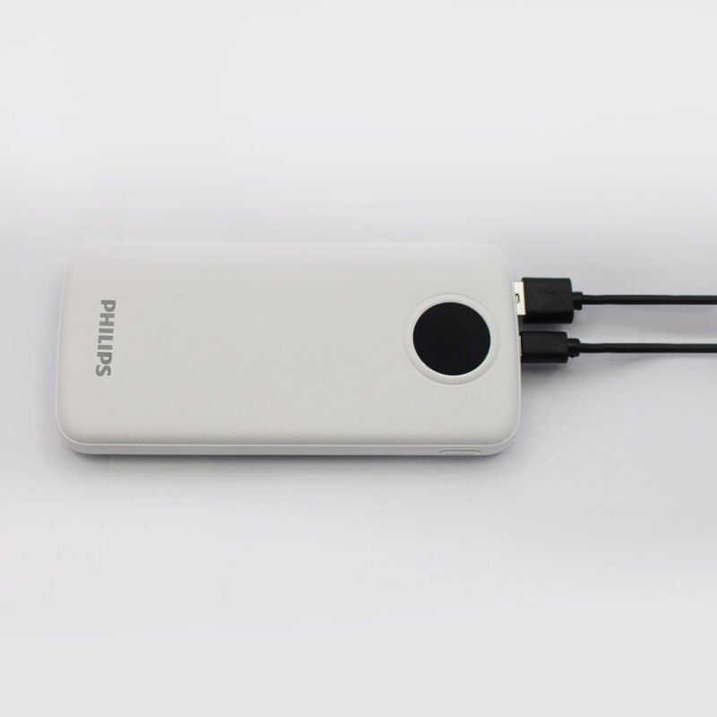 powerbank philips 10000mah 22.5ws pantalla led salidas 2xusb a/1xtipo c white — vista 7