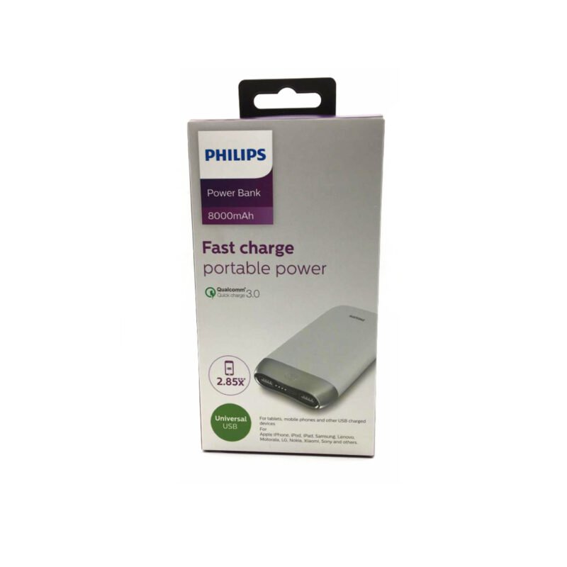 powerbank philips 8000 mah, fast charger  — vista 2