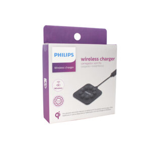 cargador inalambrico philips, qi 10w, compatible telefonos inteligentes qi, pequeÑo y facil de transportar, carga por induccion.