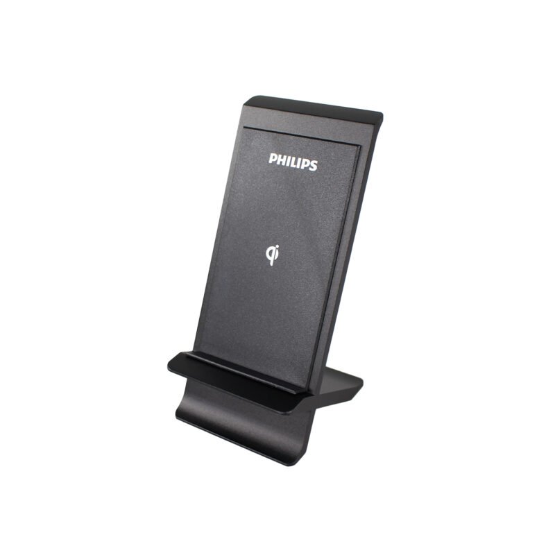 cargador inalambrico philips , conectividad qi y micro usb, carga hasta 10w, diseÑo elegante, incluye cable usb plano, eficiencia 75%. black — vista 2