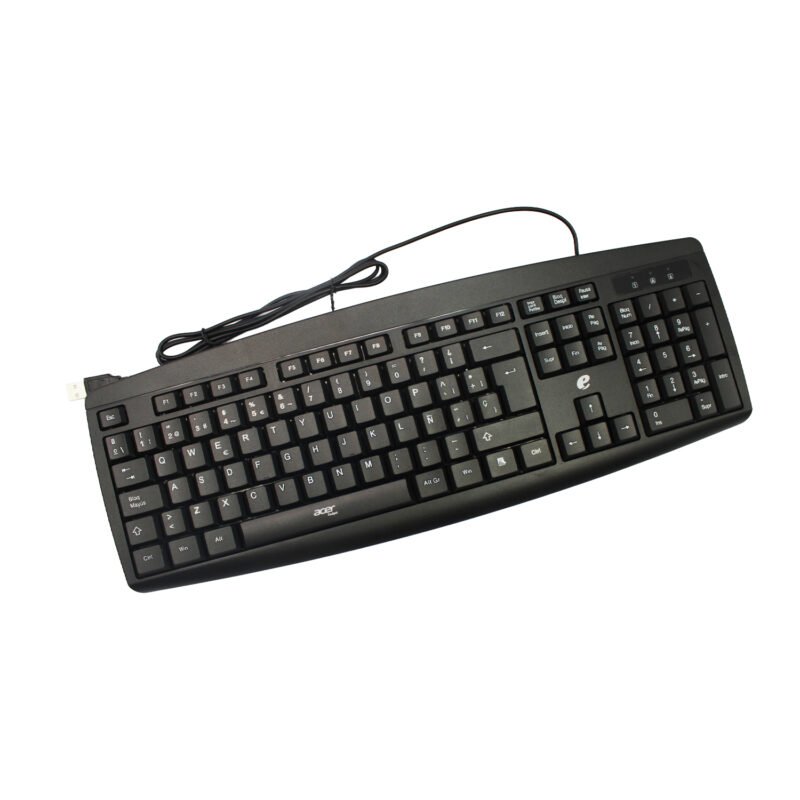 kit teclado +mouse acer con cable black certificado por windows