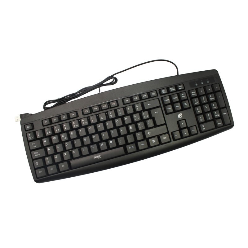 kit teclado +mouse acer con cable black certificado por windows