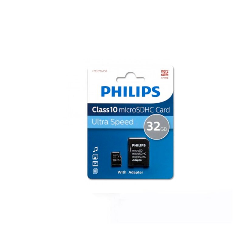 micro sd 32gb philips con adaptador