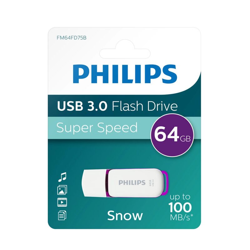 pendrive 64gb philips snow usb3.0 — vista 2