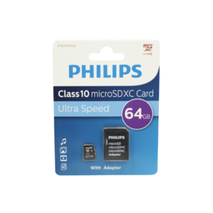micro sd 64gb philips con adaptador