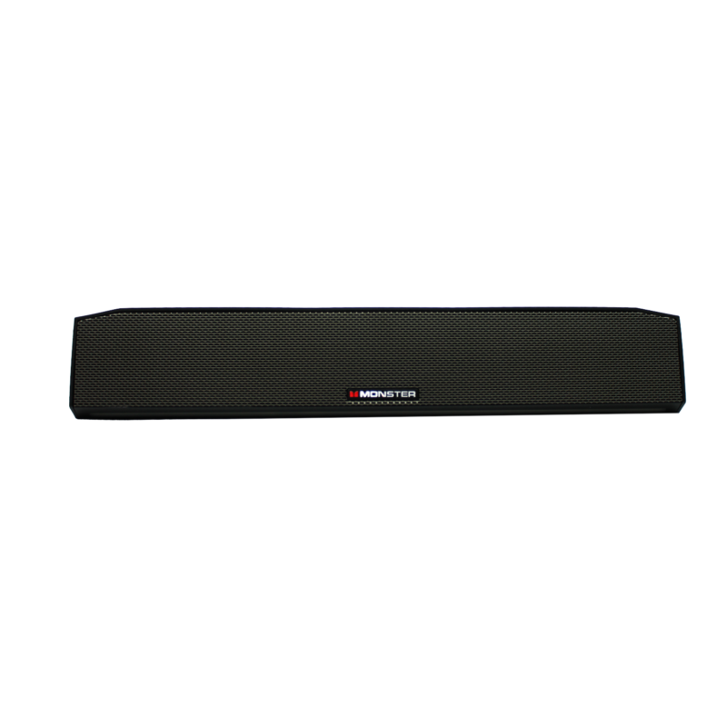 barra de sonido monster, entrada/salida usb, sonido estereo, potencia <25w, fuente usb, luz, conectores 3.5 audio plug. — vista 4