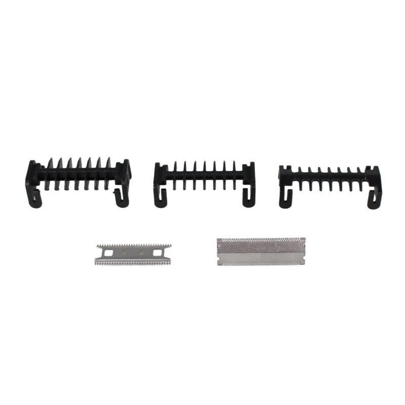 afeitadora inalambrica htc, cuchilla doble filo, 3 peines 1/3/5mm, lavable y carga tipo c. incluye cuchilla extra — vista 7
