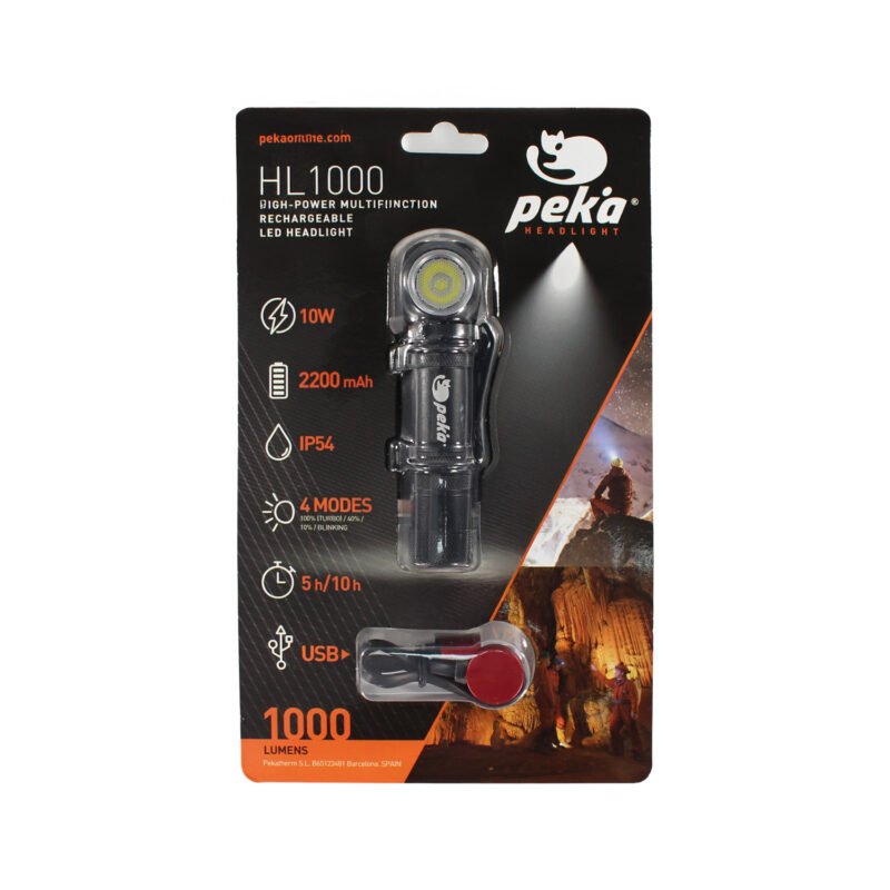 linterna ultra potente multufuncional led 1000 lumenes ip44 4 modos de uso 5 a 10 hrs de uso 2200mah de bateria — vista 9