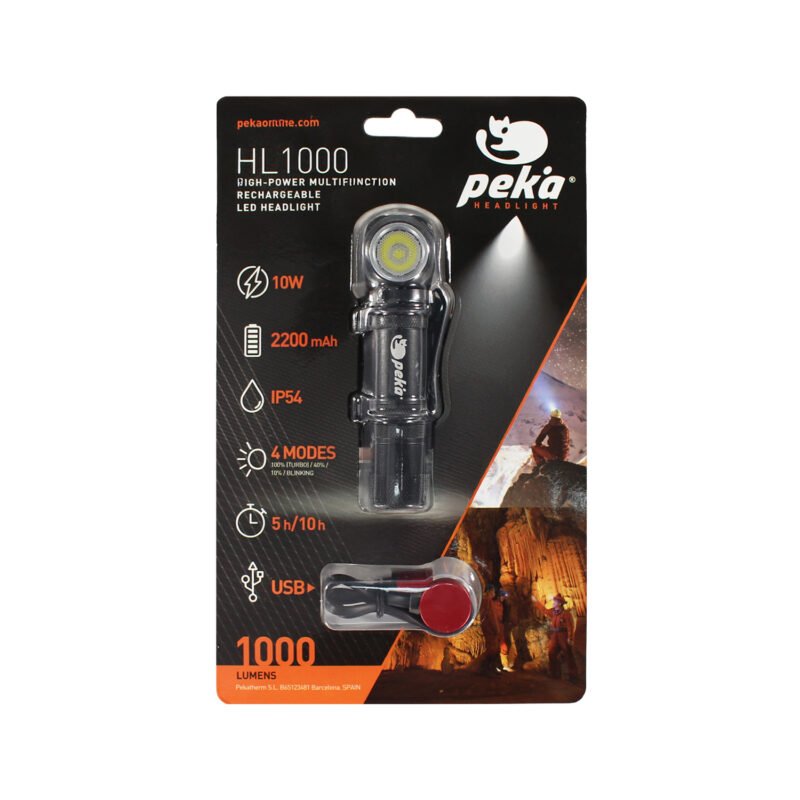 linterna ultra potente multufuncional led 1000 lumenes ip44 4 modos de uso 5 a 10 hrs de uso 2200mah de bateria — vista 8