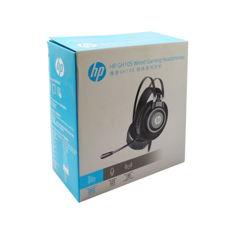 audifono hp on ear gh10s con control de volumen, recepcion de llamadas, aux 3.5mm, ligero, sonido envolvente, color. black — vista 2