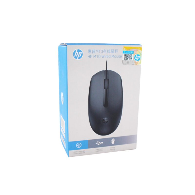 mouse hp m10, resolucion optica: 1200 ppp, 3 botones, conector usb, color. black — vista 4