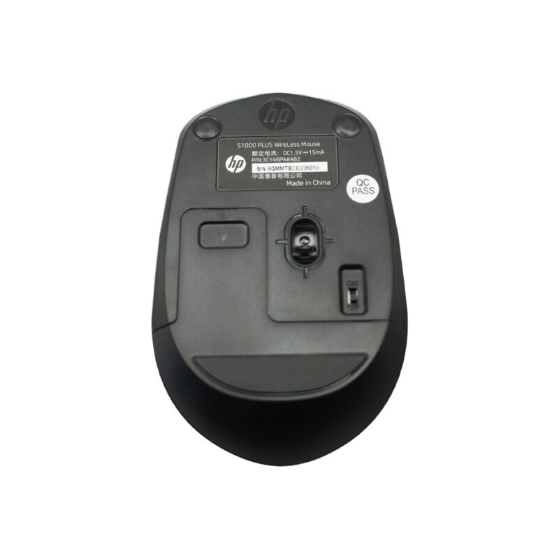 mouse hp inalambrico s1000 1600 dpi, 2.4 ghz, alimentado por bateria aa, alcance 10m, color. black — vista 2