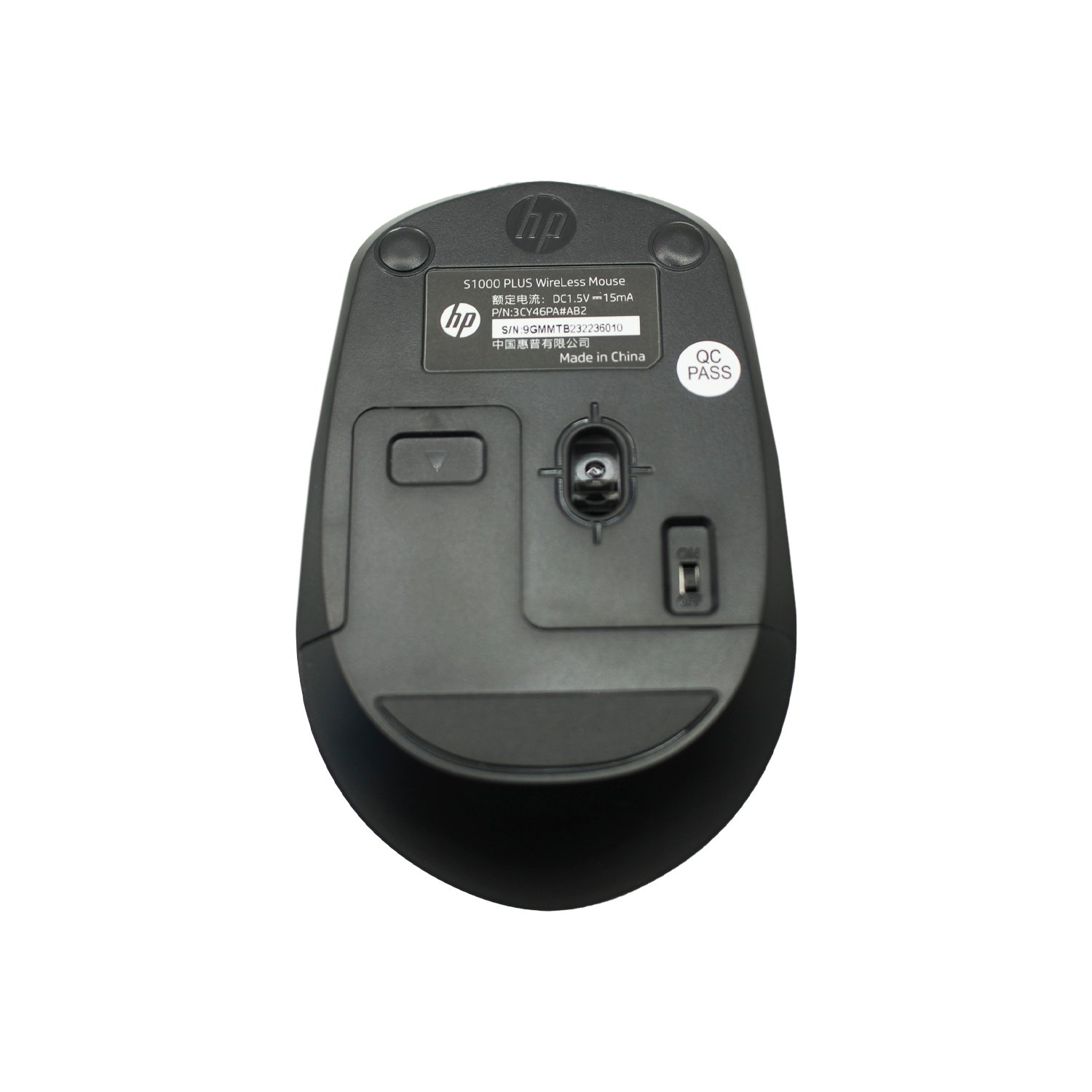 mouse hp inalambrico s1000 1600 dpi, 2.4 ghz, alimentado por bateria aa, alcance 10m, color. black mouse hp inalambrico s1000 1600 dpi, 2.4 ghz, alimentado por bateria aa, alcance 10m, color. black