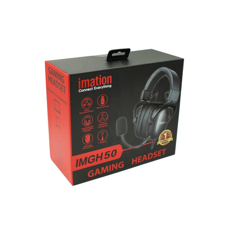 audifono gamer imation 7.1 imgh50, espuma viscoelastica, microfono plegable, conector usb. — vista 2