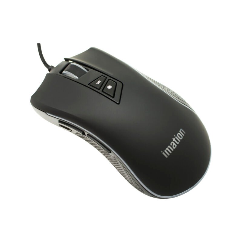 mouse imation imgt290, 7200 dpi, 10m clicks, rgb led 11 modos, 7 botones, cable 1.7m, conector usb oro.