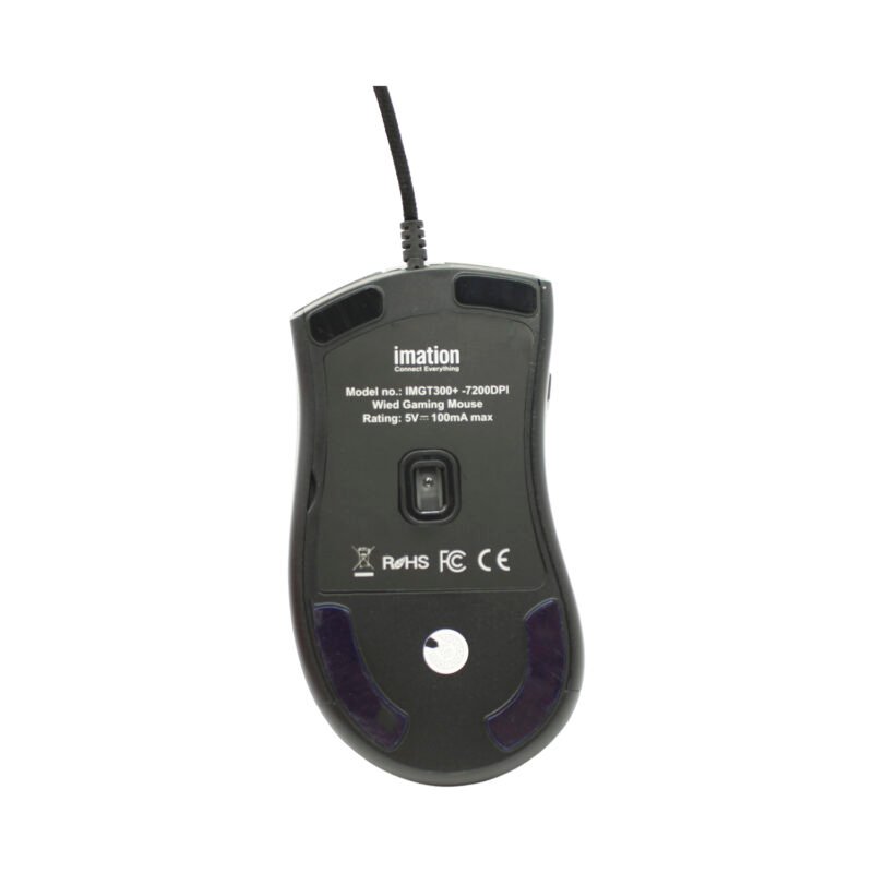 mouse imation imgt290, 7200 dpi, 10m clicks, rgb led 11 modos, 7 botones, cable 1.7m, conector usb oro. — vista 2
