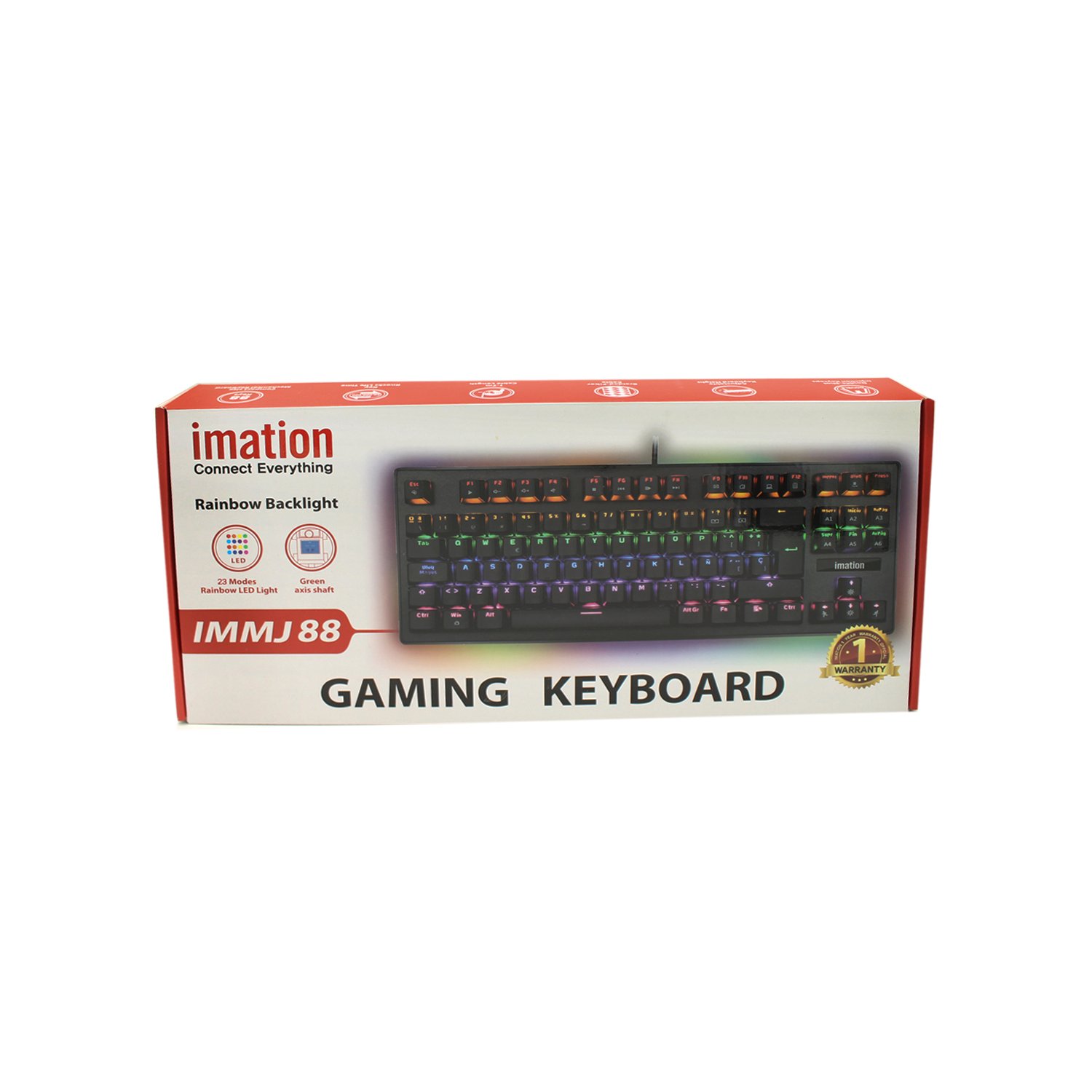 teclado imation imj88 rgb, 88 teclas, retroiluminacion arcoiris, led 23 modos, cable 1.7m. teclado imation imj88 rgb, 88 teclas, retroiluminacion arcoiris, led 23 modos, cable 1.7m.
