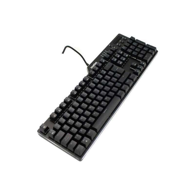 teclado imation imj99 rainbow, 105 teclas, mecanico, 50m ciclos, led rainbow 21 modos, cubierta metalica, cable usb trenzado 1.7m. — vista 2