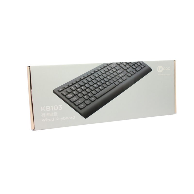 teclado lecoo, kb103 usb silencioso teclas redondeadas — vista 3