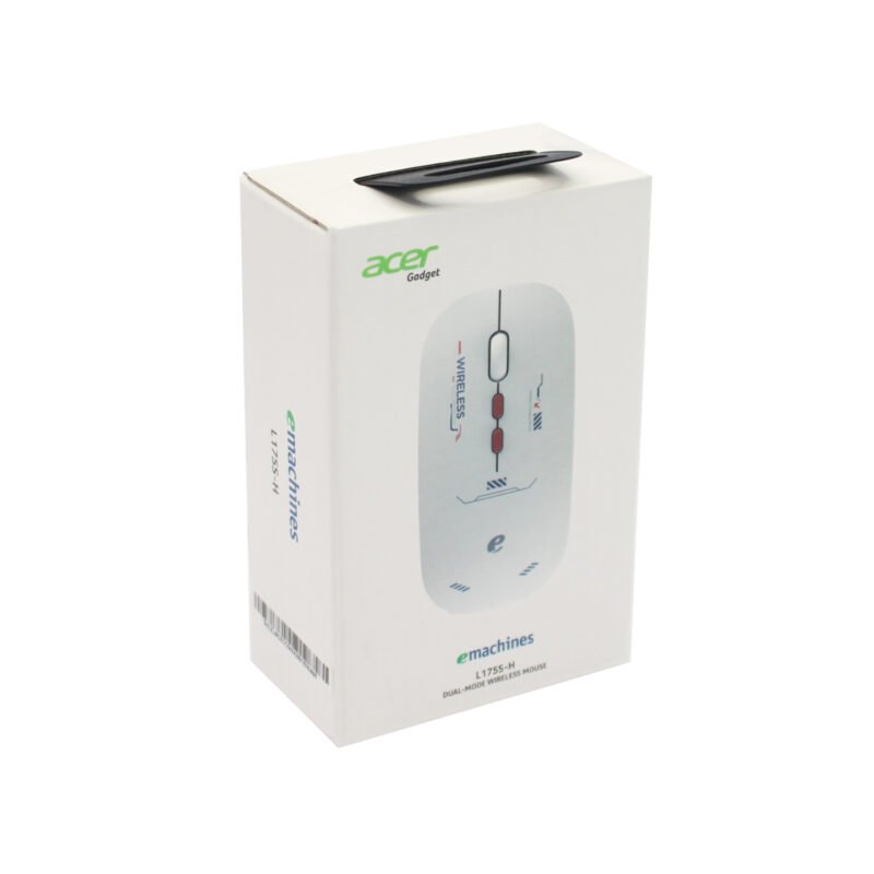 mouse acer 2.4g + bt 1600 dpi ajustable sensor optico 5 botones white — vista 2