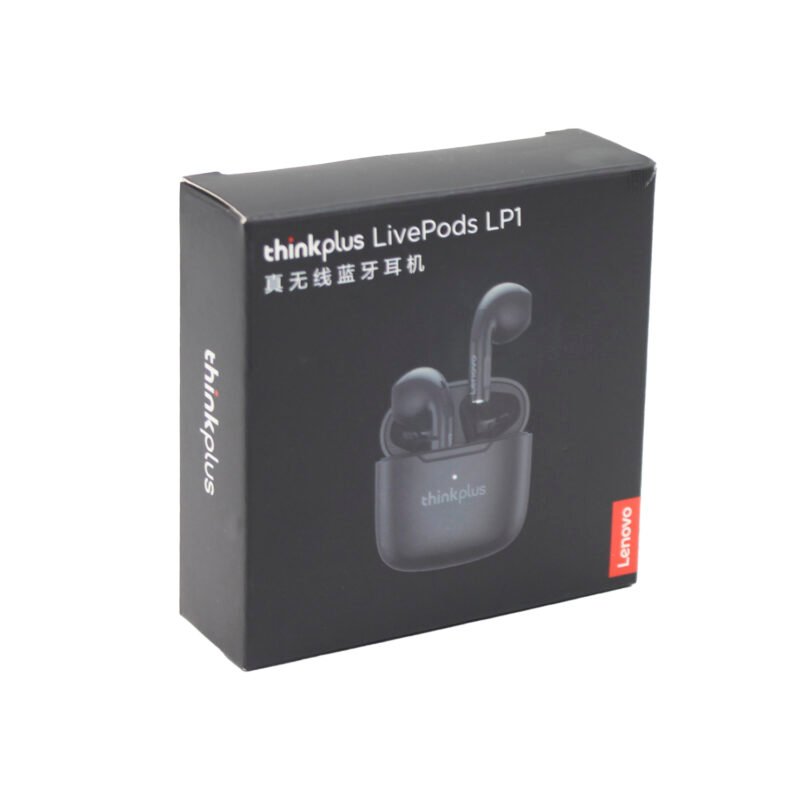 audifono lenovo, bt v5.3, color, 10m alcance, 4h uso, respuesta 20 20000hz, microfono 32db, carga 30mah. black black — vista 4