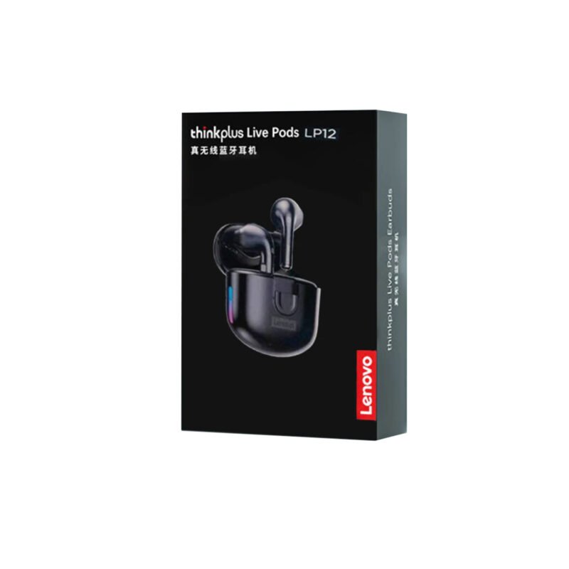 audifono lenovo, bt v5.1, control tactil, microfono, carga 300mah, 10m alcance. black