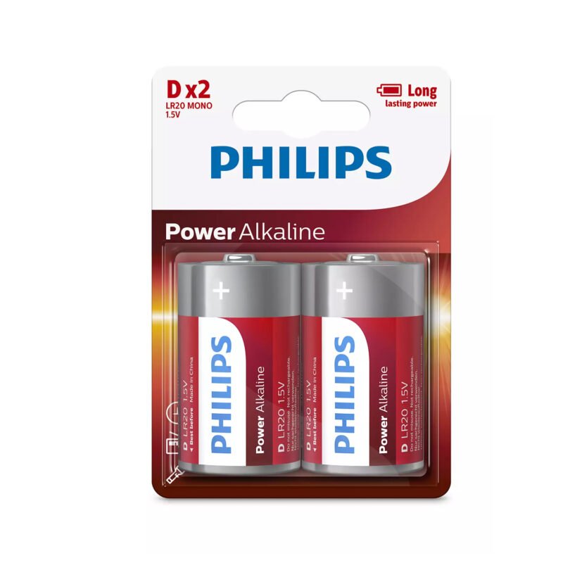 pila philips alcalina d 2 piezas — vista 2