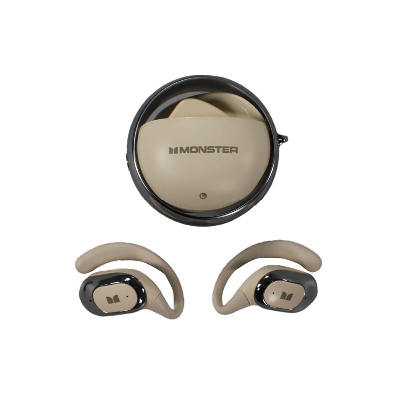 audifono monster bt v5.4 carga tipo c beige — vista 4