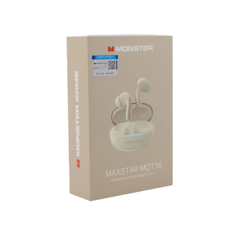 audifono monster bt v5.4 carga tipo c beige — vista 2