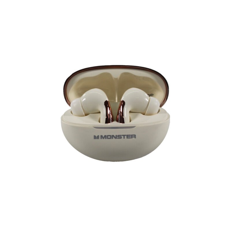 audifono monster bt v5.4 carga tipo c beige — vista 3
