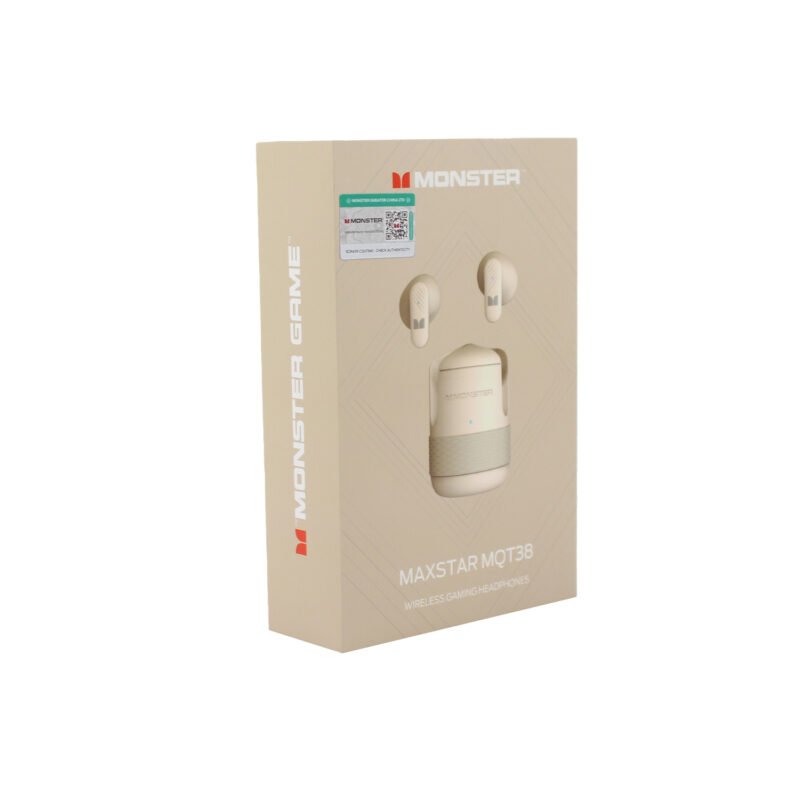 audifono monster bt v5.4 carga tipo c beige — vista 2
