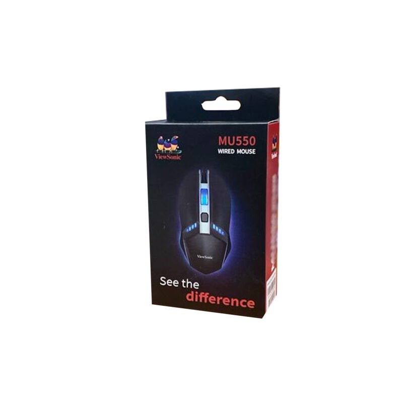 mouse viewsonic gamer, cable usb, 4 botones, 800 1600 dpi, vida util 3 millones de clics. black.