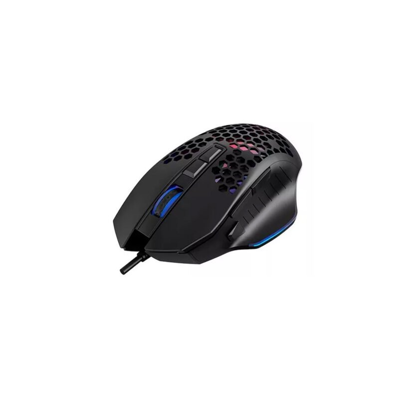 mouse viewsonic gamer, cable usb 1.8m, 9 botones, 1000 6400 dpi, luz rgb, diseÑo ergonomico. black — vista 3