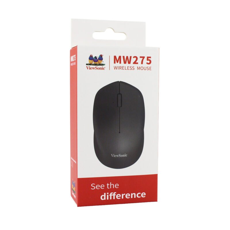 mouse viewsonic inalambrico 2.4ghz, 3 botones, 1600 dpi, distancia 10m, bateria aa, vida de 3 millones de clics. black — vista 4