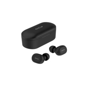 audifono qcy t2c in ear, bt v5.0, sonido potente, estuche 800mah, smart touch, 4h cada carga.