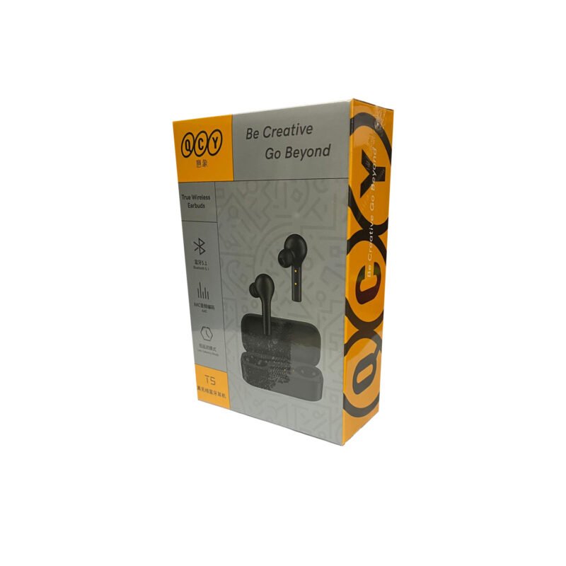 audifono deportivos portatiles qcy, bt v5.0, diseÑo eronomico, conexion estable, carga automatica. black