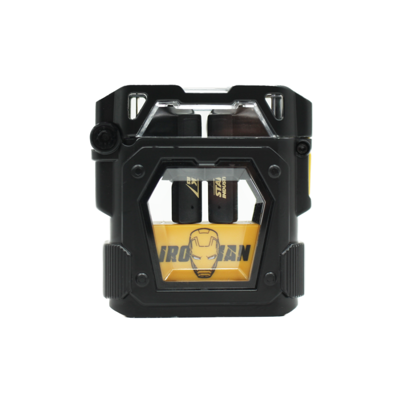audifono disney ironman bt v5.3, bateria 33mah, carga rapida 1.5h, 5h escucha, 90h espera, estuche 320mah. — vista 5