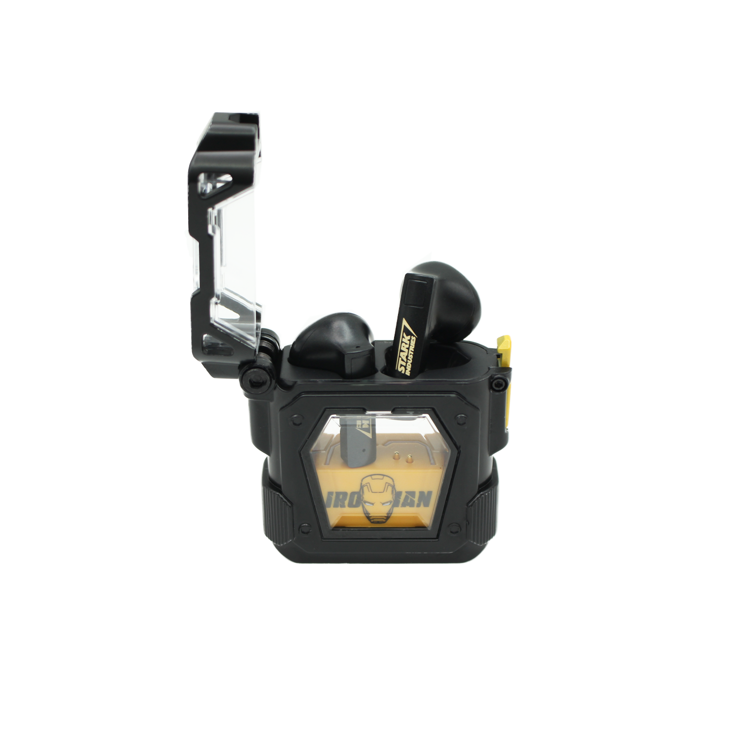 audifono disney ironman bt v5.3, bateria 33mah, carga rapida 1.5h, 5h escucha, 90h espera, estuche 320mah. audifono disney ironman bt v5.3, bateria 33mah, carga rapida 1.5h, 5h escucha, 90h espera, estuche 320mah.