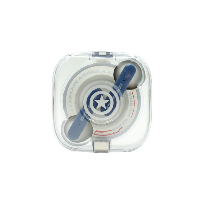 audifono disney earbuds capitan america qs 28 blue (ean:668) — vista 2