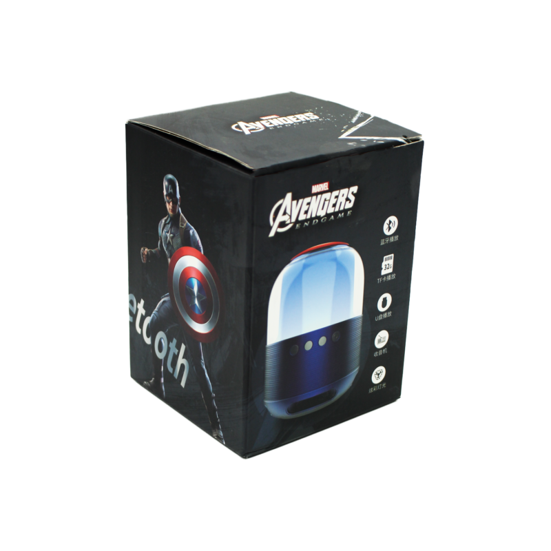 parlante disney capitan america, sonido 360°, bt v5.3, luz, llamadas hd, gran bateria. blue (ean:022) — vista 5