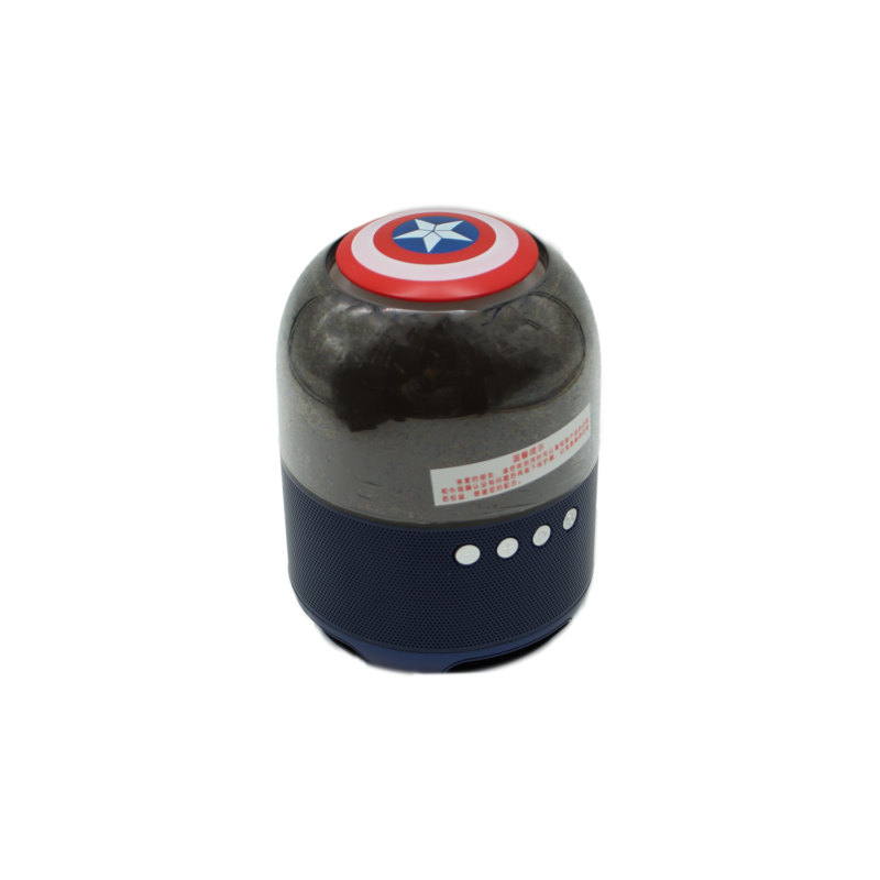 parlante disney capitan america, sonido 360°, bt v5.3, luz, llamadas hd, gran bateria. blue (ean:022) — vista 4