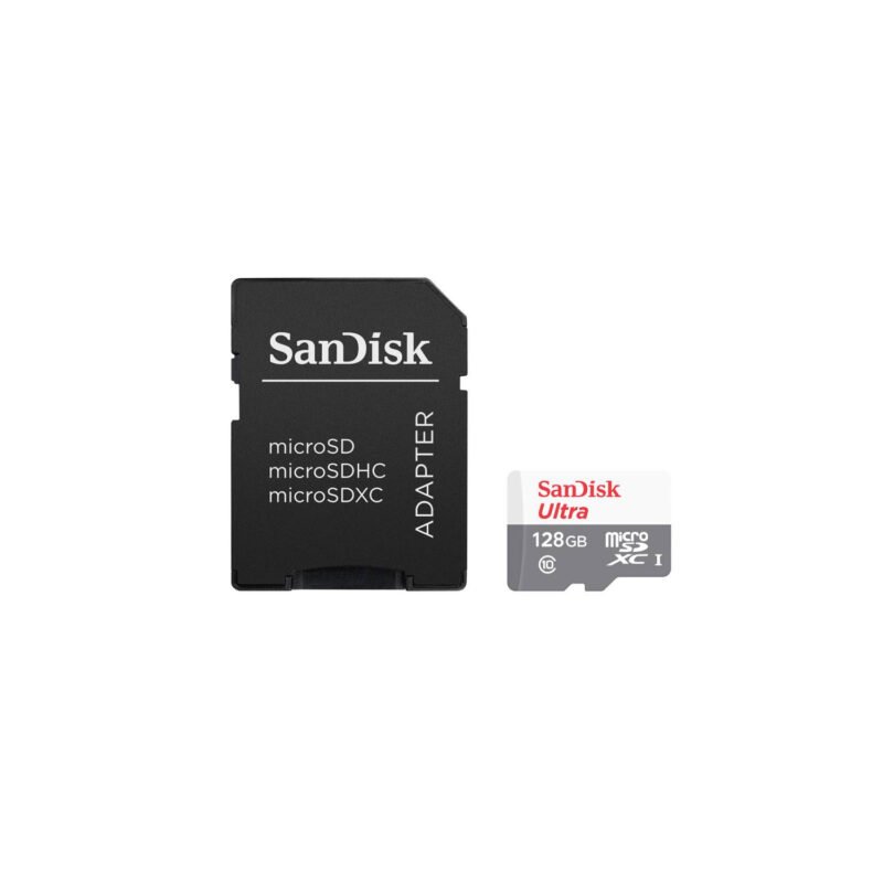 micro sdhc 128gb sandisk hc ultra c/adaptador ush 1 c10 100mb