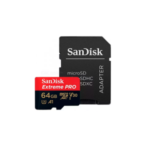 micro sd 64 gb sandisk extreme pro c10/u3/v30 170mb/80mb con adaptador