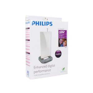 antena philips digital para tv, aumenta recepcion de seÑales debiles, amplificacion hasta 15 db, diseÑo compacto, filtro reduccion de ruido.