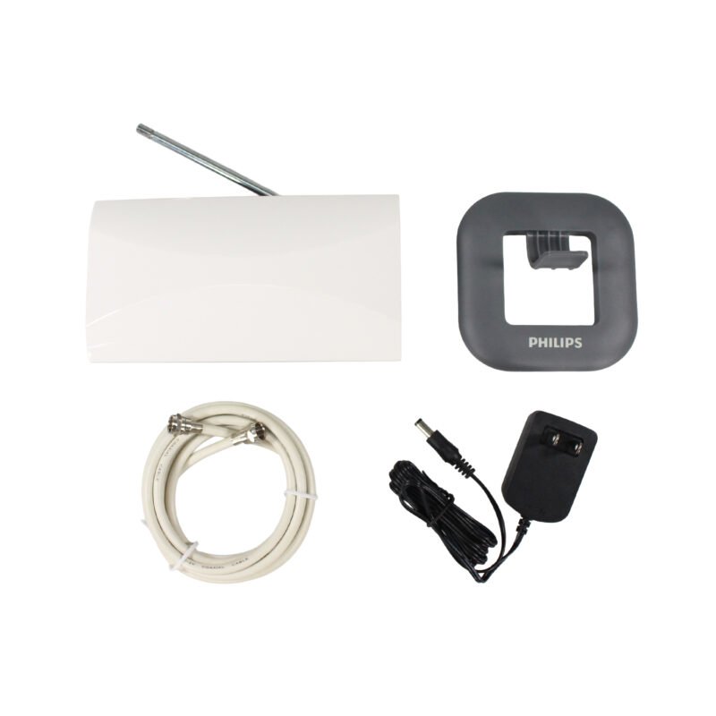 antena philips digital para tv, aumenta recepcion de seÑales debiles, amplificacion hasta 15 db, diseÑo compacto, filtro reduccion de ruido. — vista 3
