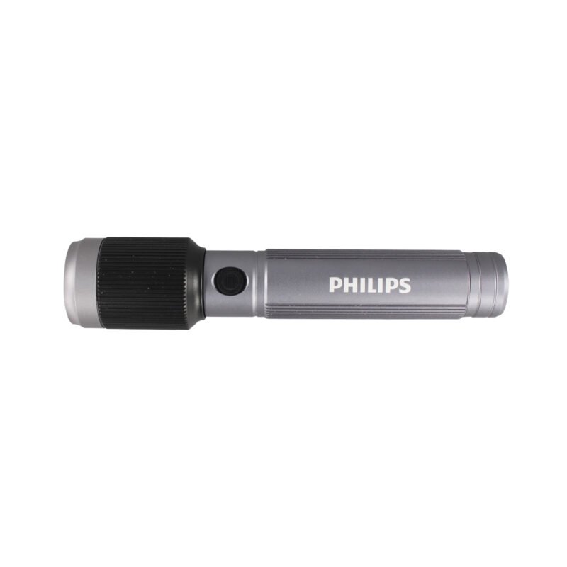 linterna philips recargable led 15w, bateria de 1200mah, 650 lumenes y alcance de 300 metros. lente ajustable. interfaz de carga tipo c — vista 2
